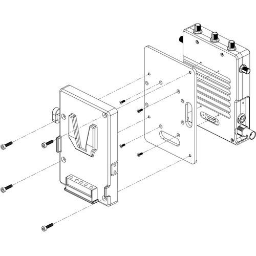 Teradek Bolt XT/LT Single V-Mount Battery Plate w/14.4V Cable (11in/27cm)