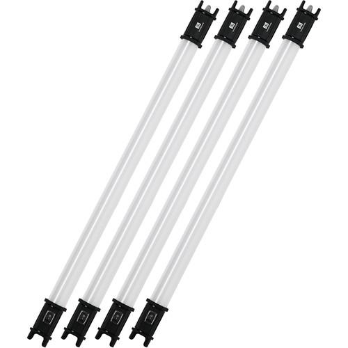 Nanlite PavoTube 15C 2' RGBW LED Tube with Internal Battery 4 Light Kit