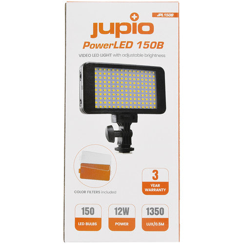 Jupio PowerLED 150 LED Light with L-Series Battery Support