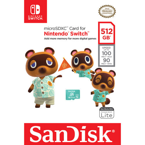 SanDisk 512GB UHS-I microSDXC Memory Card for the Nintendo Switch