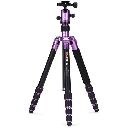 MeFOTO RoadTrip Aluminum Travel Tripod Kit (Purple)