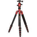 MeFOTO RoadTrip Aluminum Travel Tripod Kit (Red)