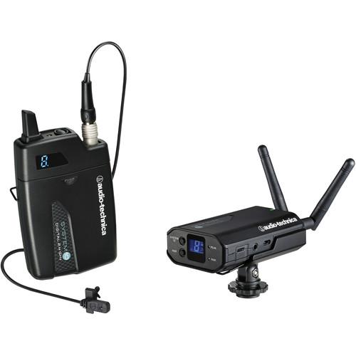 Audio-Technica ATW-1701-L Portable Camera-Mount Digital Wireless System w/ MT830cW Lavalier Microphone