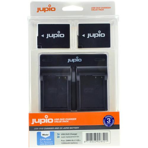 Jupio Pair of DMW-BLC12E Batteries & USB Dual Charger Value Pack (1200mAh)