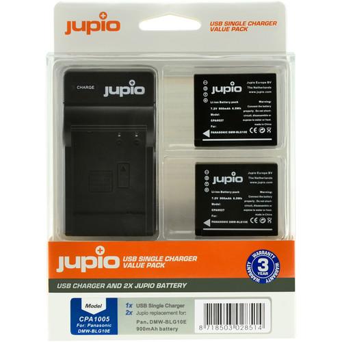 Jupio Pair of DMW-BLG10 Batteries and USB Single Charger Value Pack