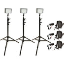 Bescor Field Pro FP-180K Bi-Color LED 3-Light Battery Kit