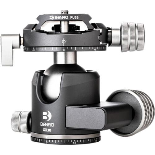 Benro Gx30 Three Series Arca-Swiss Style Low Profile Aluminum Ballhead With PU56 Camera Plate