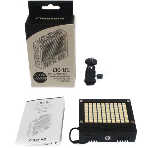 Cineroid L10-BC 18W On-Camera Variable Color Temperature LED Light 