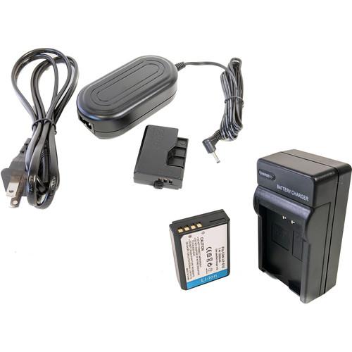 Bescor LPE10 Battery, Charger, Coupler & AC Adapter Kit for Select Canon Cameras