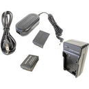 Bescor LPE17 Canon Battery, Charger, Coupler & AC Adapter Kit