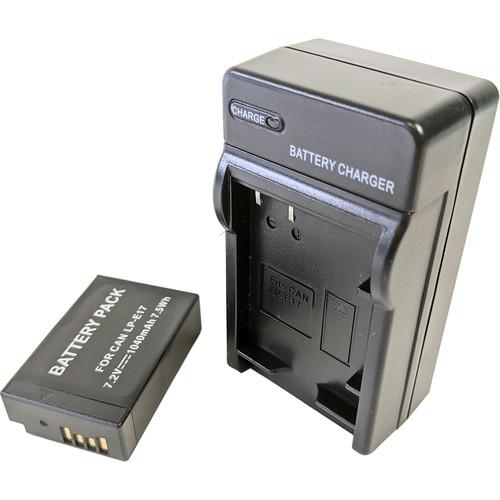 Bescor LPE17 Battery and Charger Kit for Select Canon Cameras