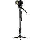 Benro Connect Video Monopod with S2 Pro Flat Base Fluid Video Head