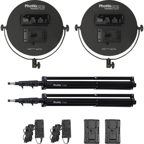 Phottix Nuada R3 LED Light Twin Set Kit