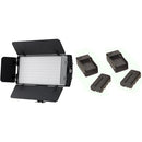 Bescor Photon Bi-Color On-Camera LED Light with Dual NPF Battery & Charger Kit