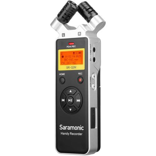 Saramonic SR-Q2M Metal Handheld Audio Recorder with X/Y Stereo Microphone, Lavalier Mic, and Remote