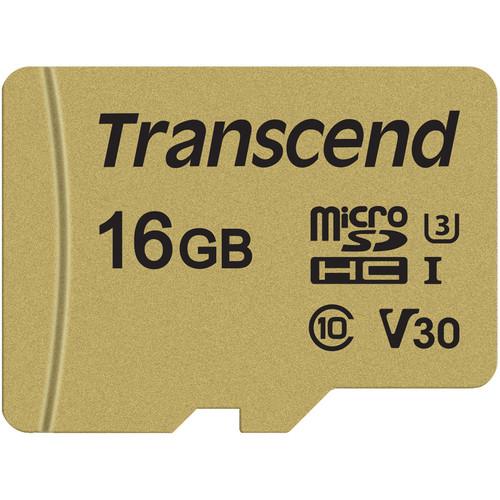 Transcend 16GB 500S UHS-I microSDHC Memory Card