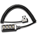 Coiled 4-Way D-Tap Splitter Cable Converter (24-36", Non-Regulated) Splitter Power Cables Indipro 