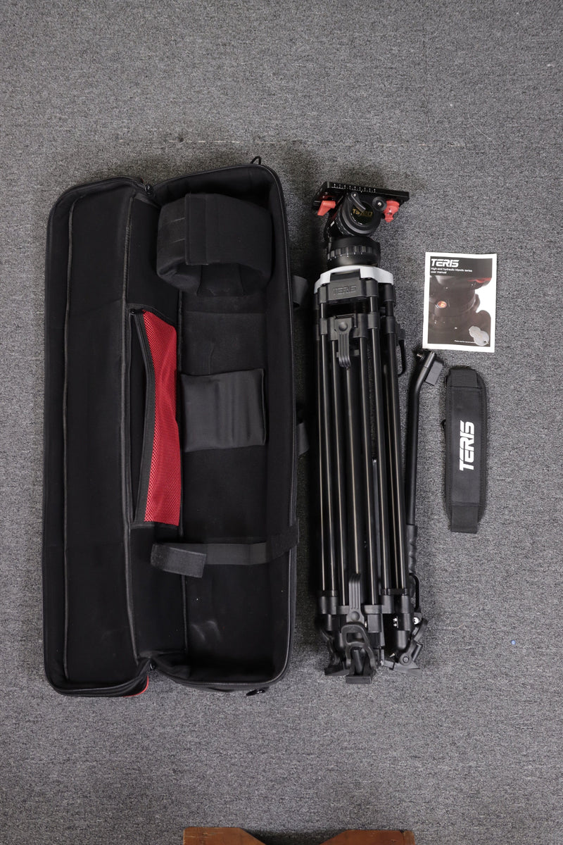 Open Box Teris TS120AL Fluid Head and Tripod Kit with Soft Case Fluid Head & Tripod Kit TERIS 